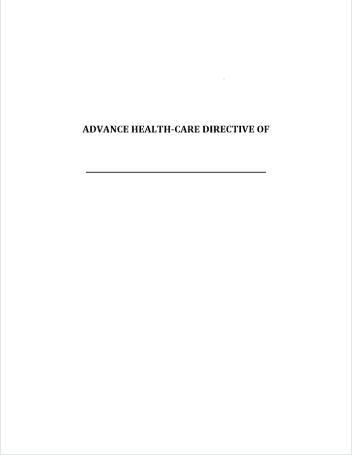 Delaware Advance Health Directive Form preview