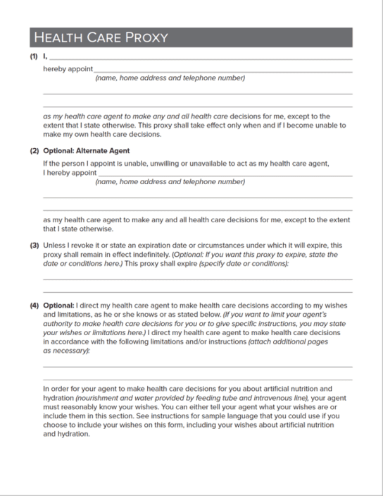 Free New York Health Care Proxy | PDF | WORD Free New York Health Care Proxy | PDF | WORD