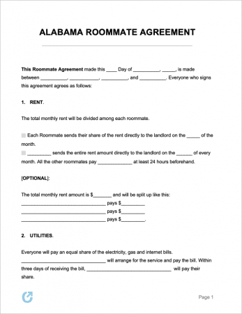 Free Alabama Rental Lease Agreement Templates | PDF