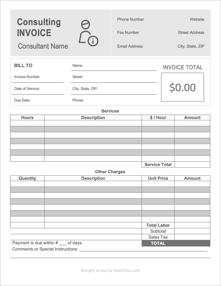 Consulting Invoice Template Excel Consulting Invoice Template Excel