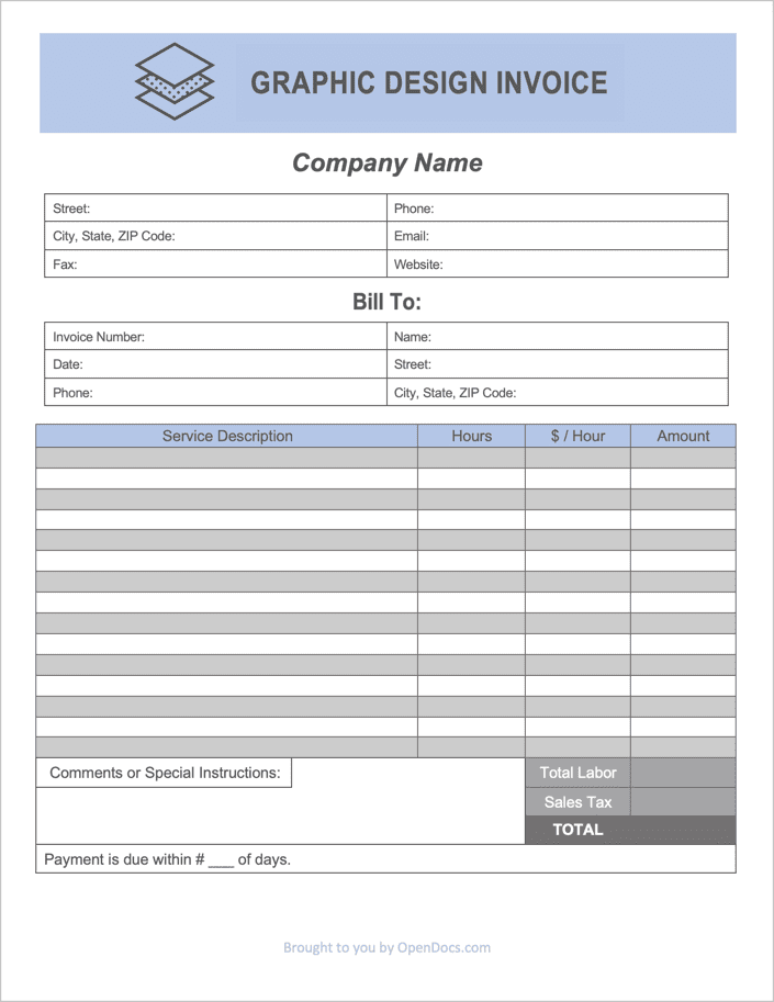 templates for invoices free excel