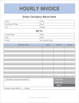 Thumbnail of an hourly invoice template