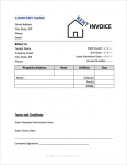 Thumbnail of a rental invoice template