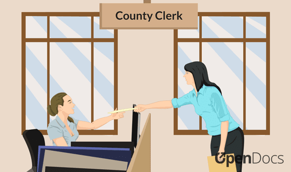 Filing a Small Estate Affidavit with the County Clerk.