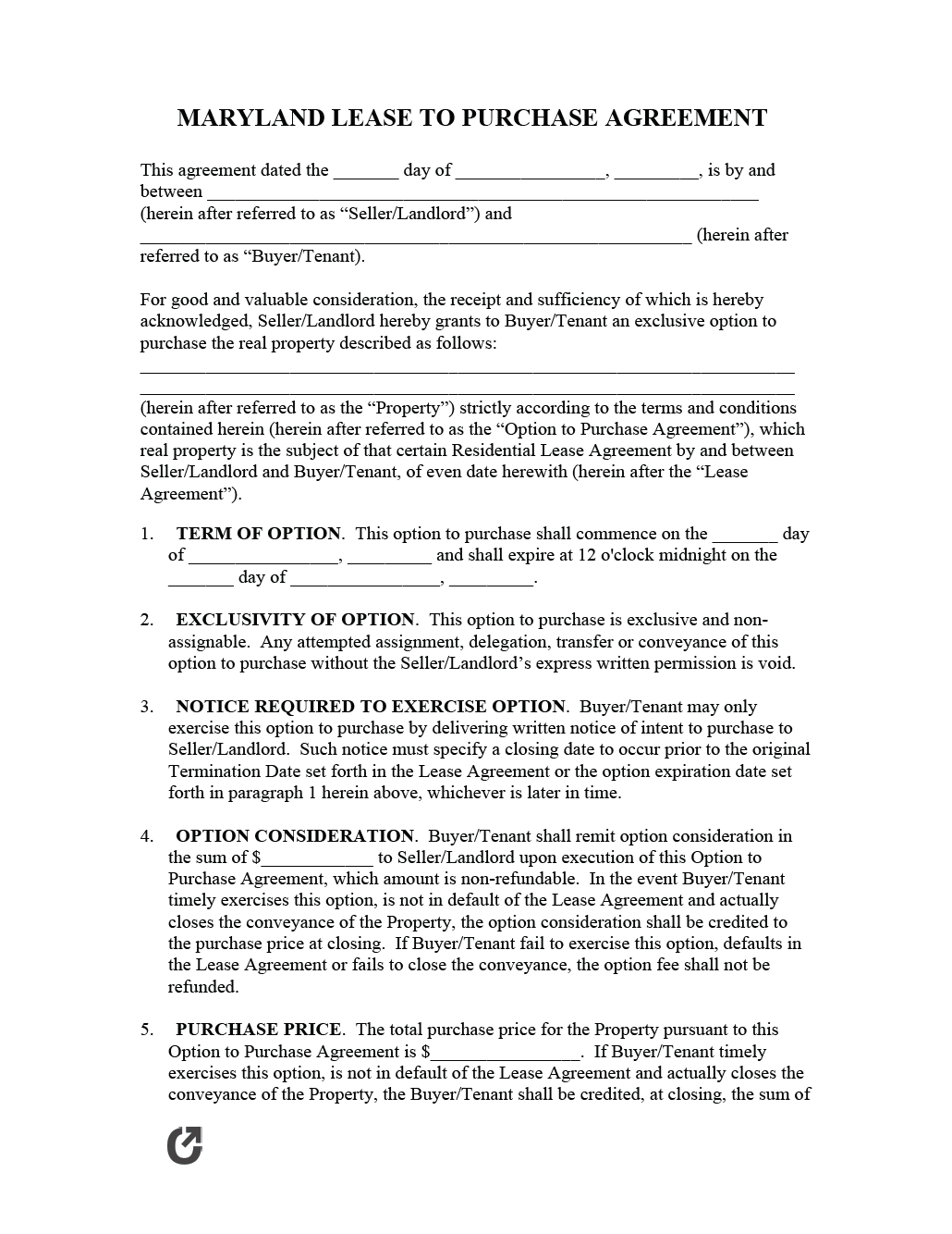 free-maryland-lease-to-own-agreement-pdf-word