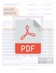 A PDF icon overlayed over an invoice document.