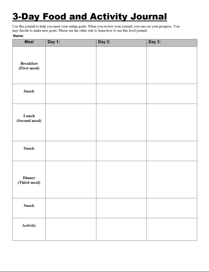 Free Food Diary Templates | PDF | WORD