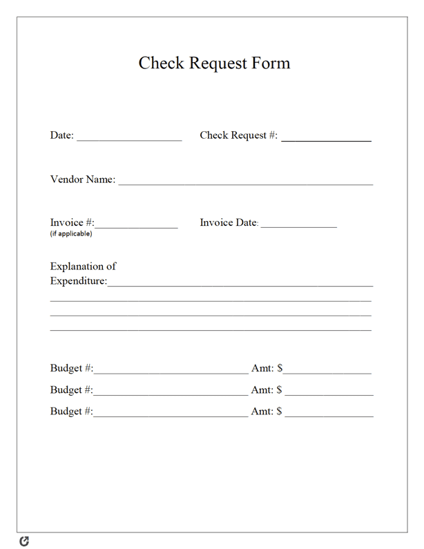 Free Check Request Forms | PDF | WORD | EXCEL