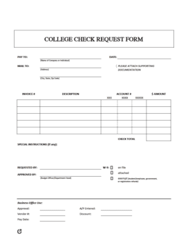 Free Check Request Forms | PDF | WORD | EXCEL