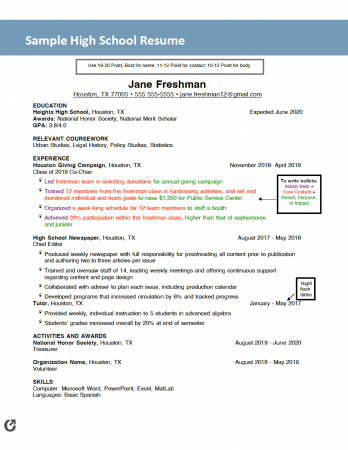 free college resume templates word
