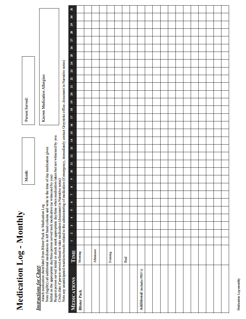 Free Medication Schedule Templates | PDF | WORD | EXCEL