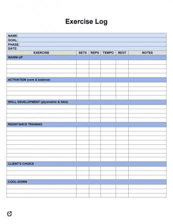 Exercise Chart Templates - 9+ Free Sample, Example Format Download