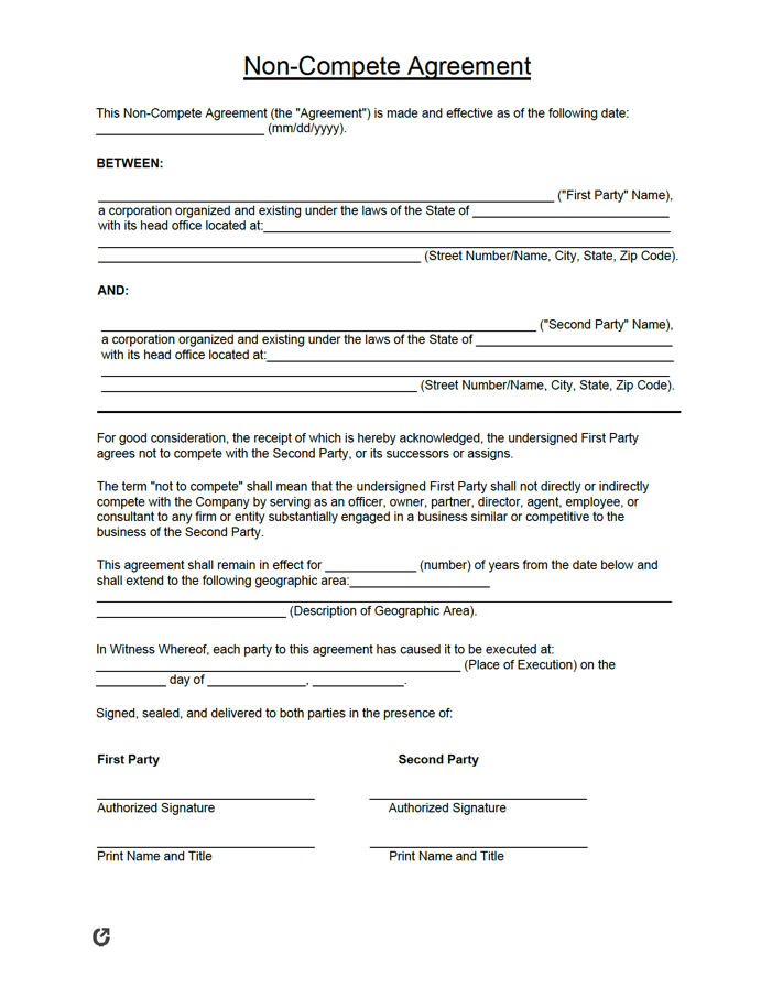 39 Standard Non-Compete Agreement Templates ᐅ TemplateLab