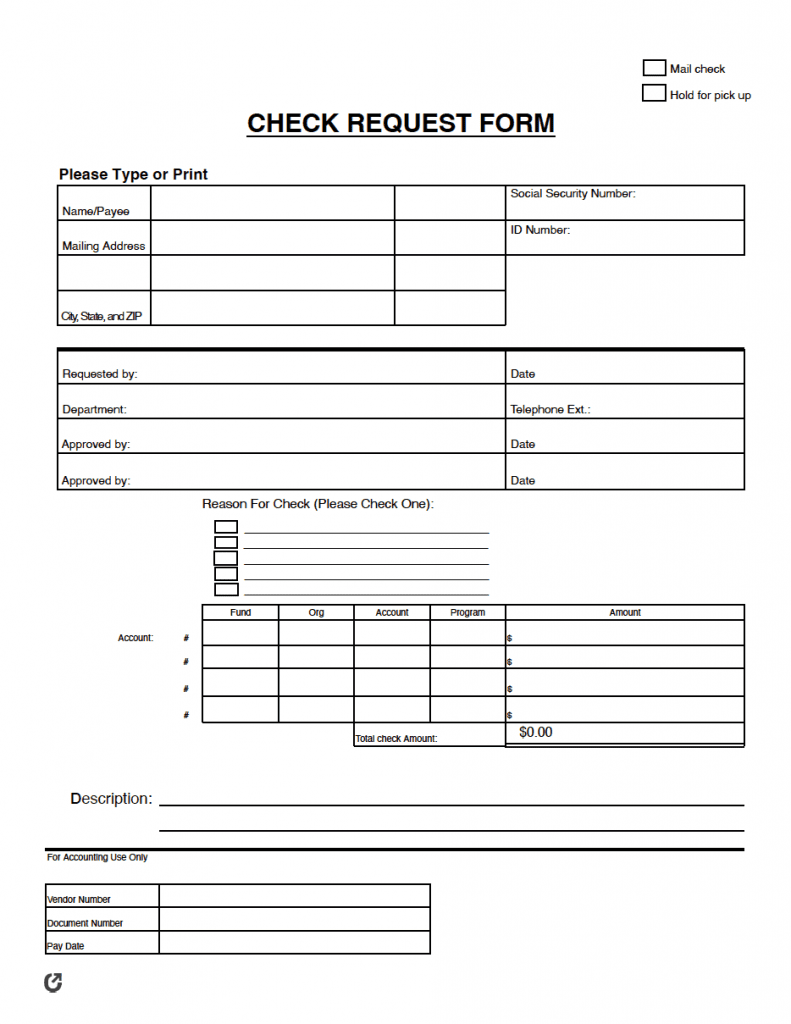 Free Check Request Forms | PDF | WORD | EXCEL